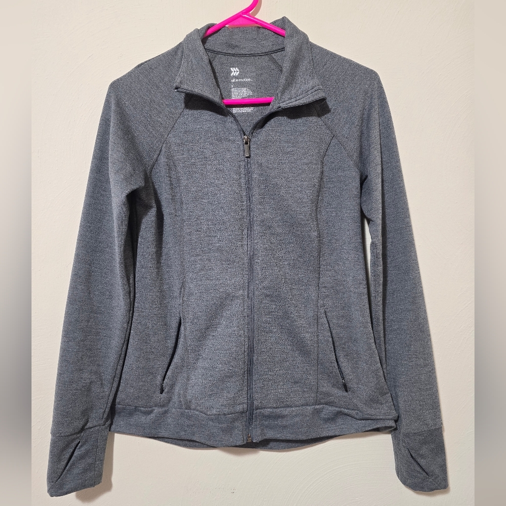 Women's Gray Zip-Up Jacket
